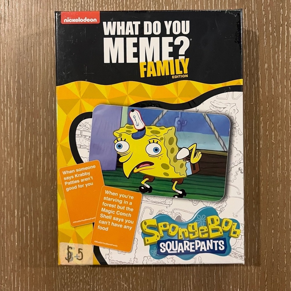 What Do You Meme Family Edition SpongeBob SquarePants Nickelodeon Card Game